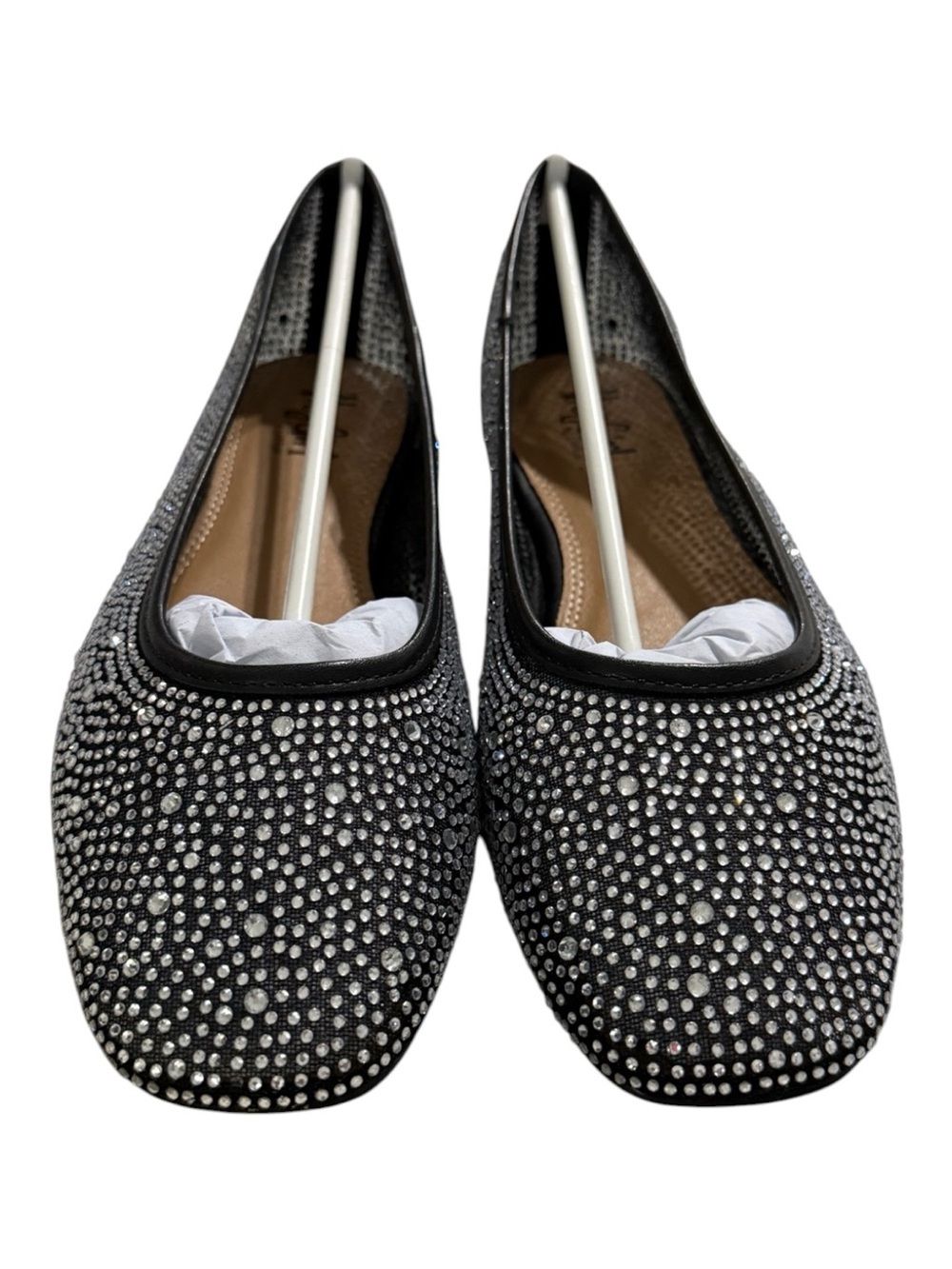 Hey Girl by Corkys Rhinestone Flats Size 8 Women’s Black Slip-On Shoes